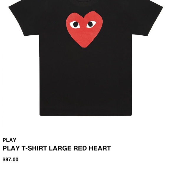 AUTHENTIC Comme des Garcons Black Tee men’s XL - Picture 5 of 5